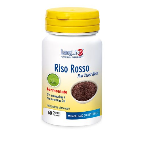 Riso Rosso Fermentato LongLife - Integratore per il colesterolo - 60 capsule