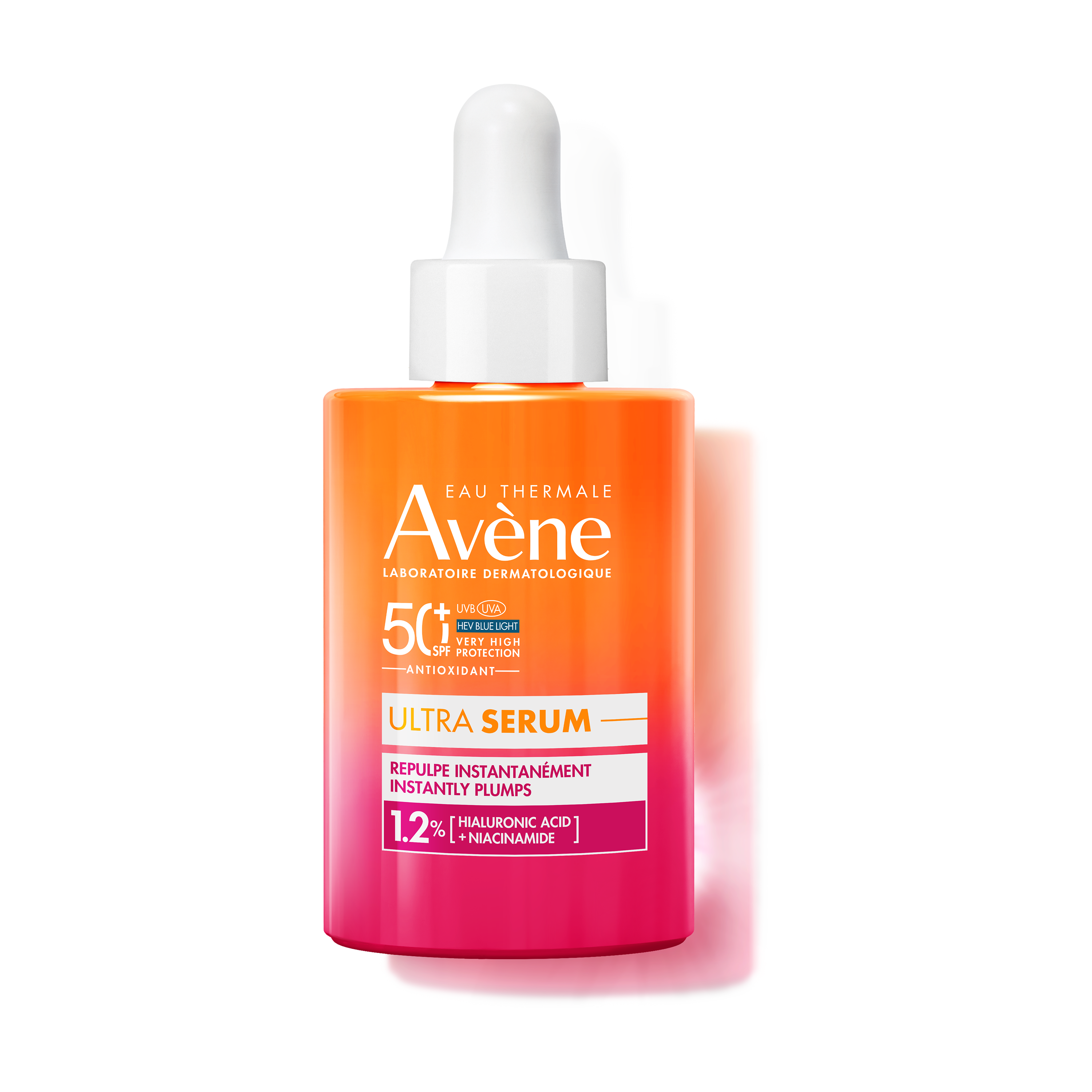 Avène - Eau Thermale Ultra Siero SPF50+ Rimpolpa Immediatamente - Protezione Solare Molto Alta Viso 30 ml