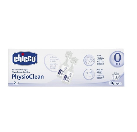 Chicco Physioclean Soluzione Fisiologica Aerosol 10 Flaconcini 2 ml