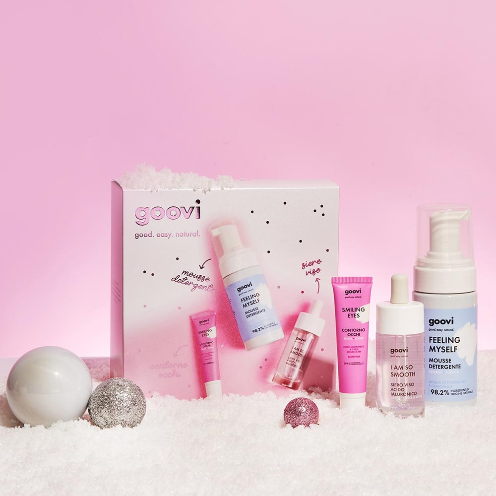 GOOVI SET Mousse Detergente + Contorno Occhi + Siero Viso