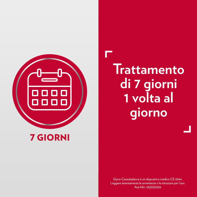 Gyno-Canesbalance, Gel Vaginale, in caso di Vaginosi Batterica, Infezioni Vaginali, 7 Flaconcini Applicatori Monouso