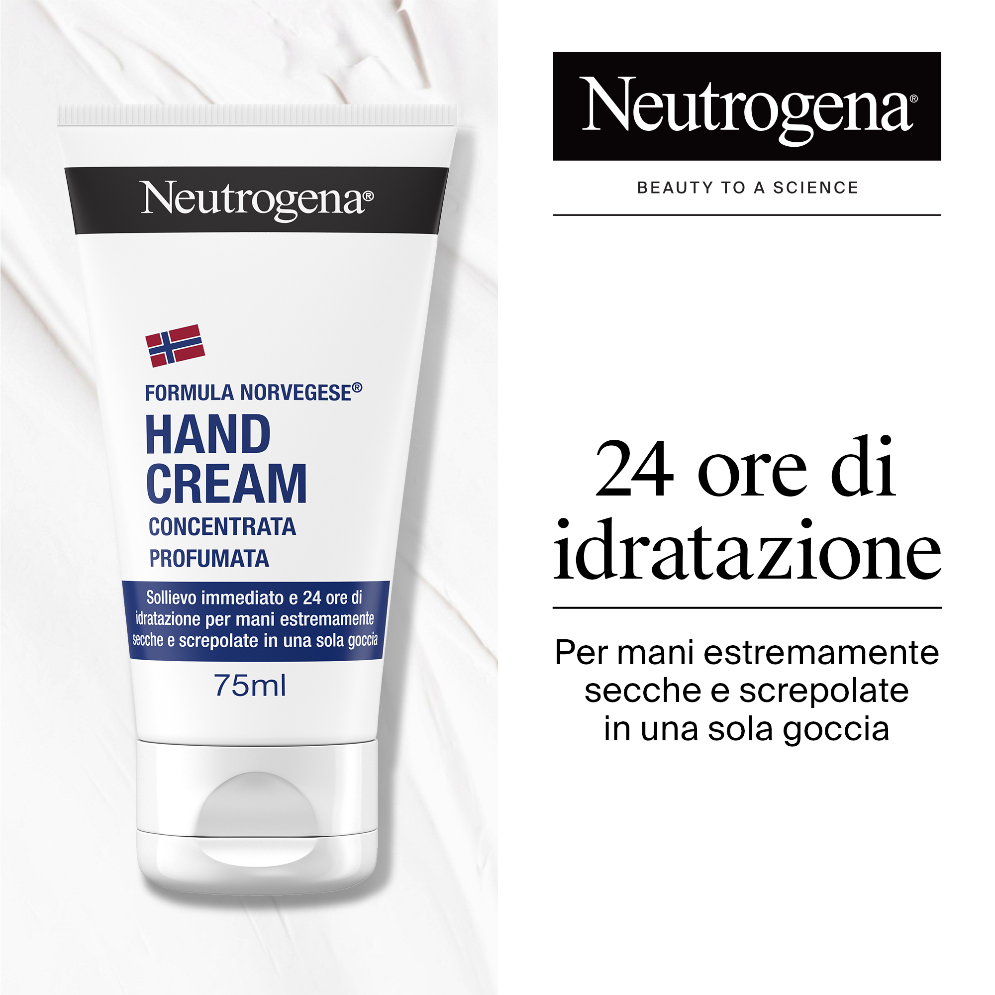 Neutrogena Formula Norvegese Crema Mani Concentrata Profumata 75ml, Crema mani con piacevole profumo