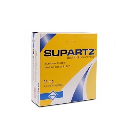 Supartz - Siringa intra-articolare di Ialuronato di Sodio - 2,5 ml - 5 pezzi