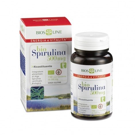 Bio Spirulina 500 Integratore Energetico 150 Compresse