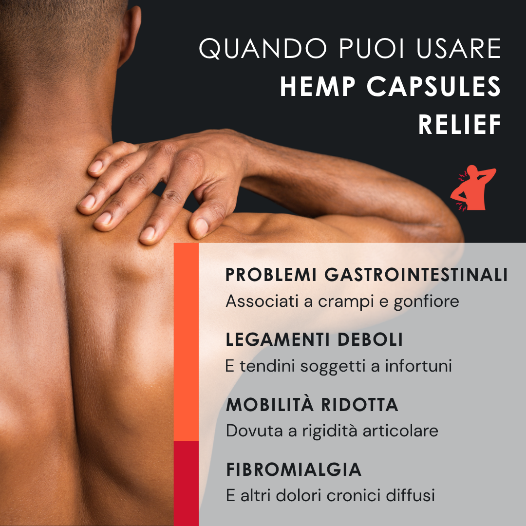Eusphera Hemp Capsules Relief  30 Capsule - Integratore Per Ossa E Articolazioni