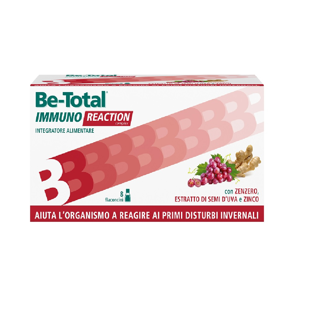Be-Total Immuno Reaction Integratore Alimentare Difese Immunitarie Vitamina C 8 Flaconcini