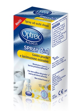 Optrex ActiMist Spray 2in1 Contro Prurito Occhi e Lacrimazione Eccessiva 10 Ml