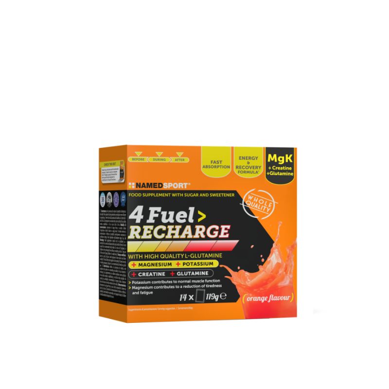 Named Sport - 4Fuel Recharge 14 Bustine Gusto Arancia - Integratore Per Lo Sport