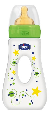 Chicco Biberon Benessere Passeggio Con Tettarella In Caucciù Unisex +4m 240 ml