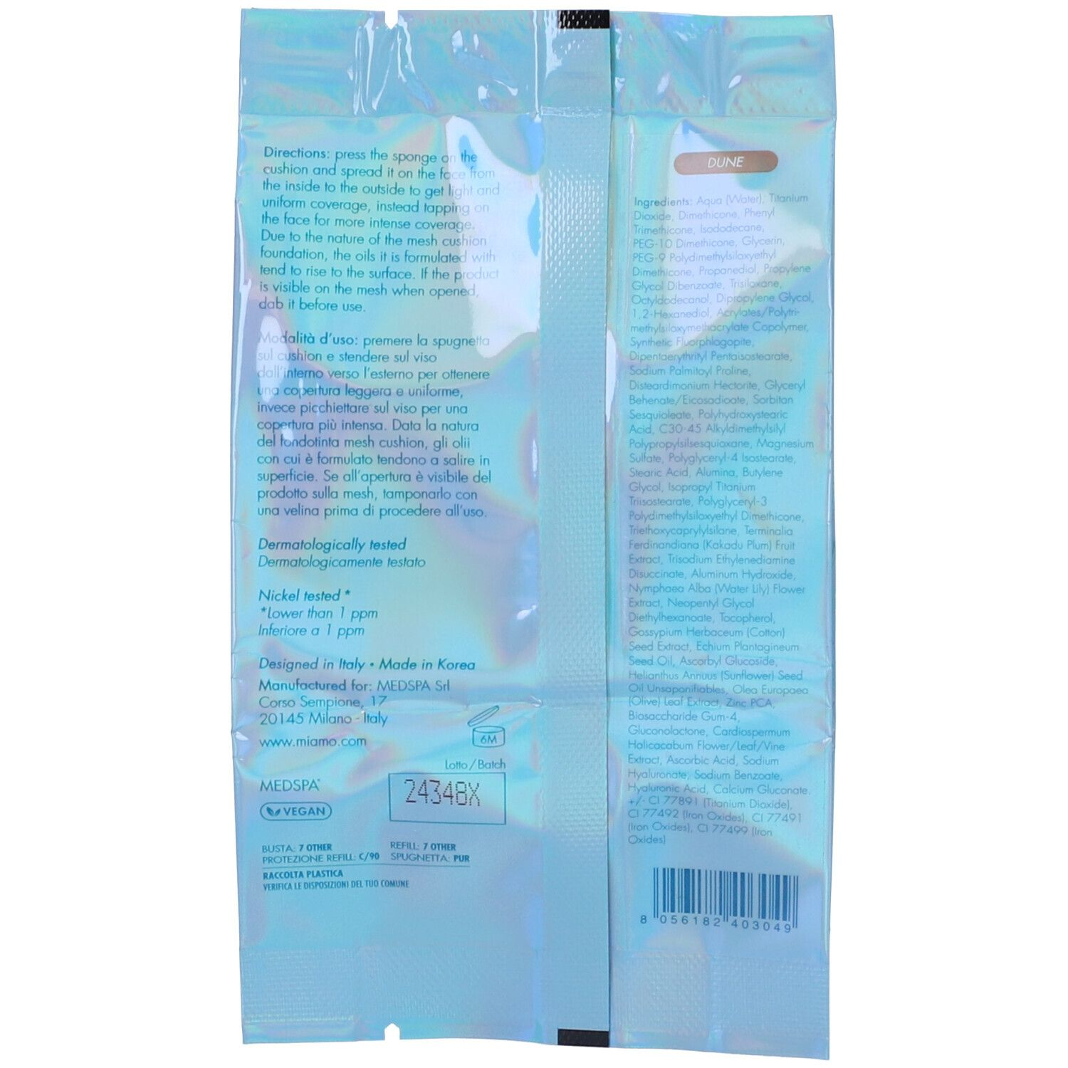 MIAMO SECOND SKIN MESH REF DUN