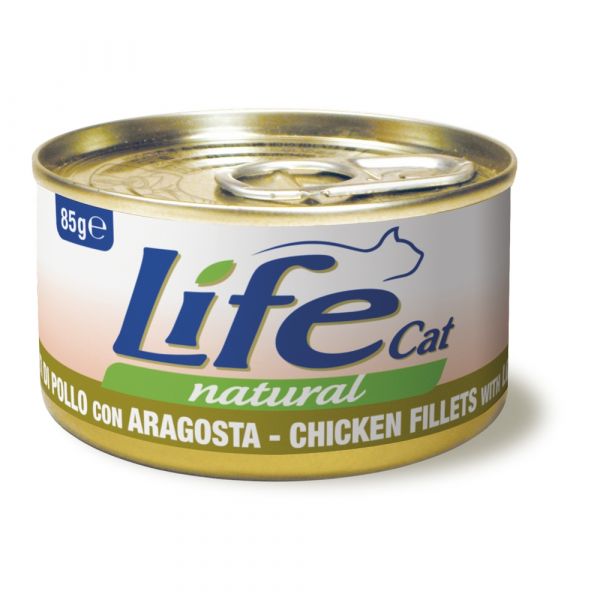 LIFEPETCARE LIFE GATTO NATURAL FILETTI POLLO ARAGOSTA 85GR (lattina)