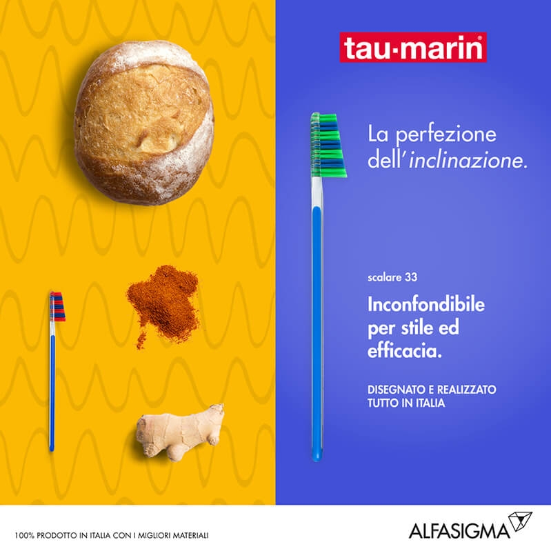 Tau-Marin Spazzolino Scalare 33 Setole Morbide Testina Grande