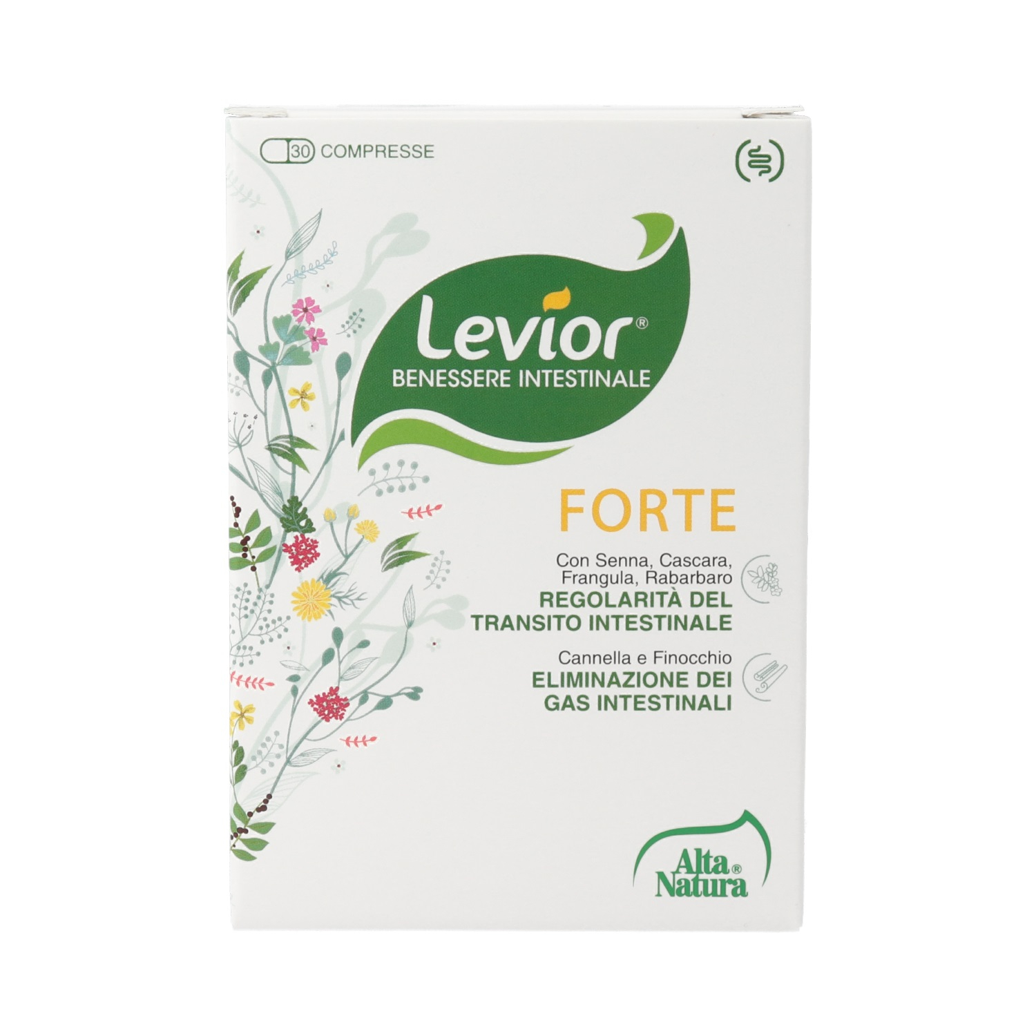 Levior Forte benessere del transito intestinale e digerente 30 compresse