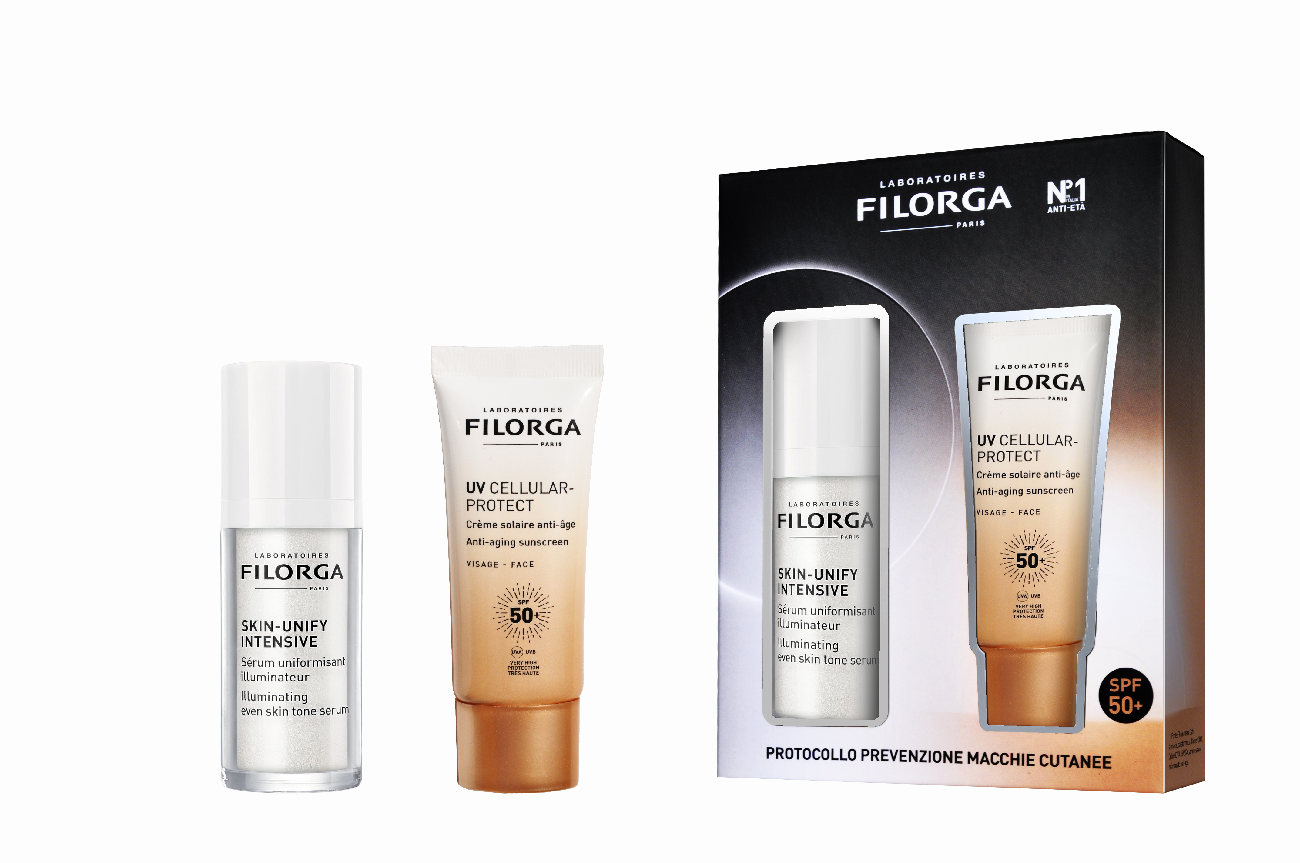 FILORGA COFANETTO SOLARE SKIN-UNIFY INTENSIVE + UV CELLULAR PROTECT - prevenzione macchie cutanee