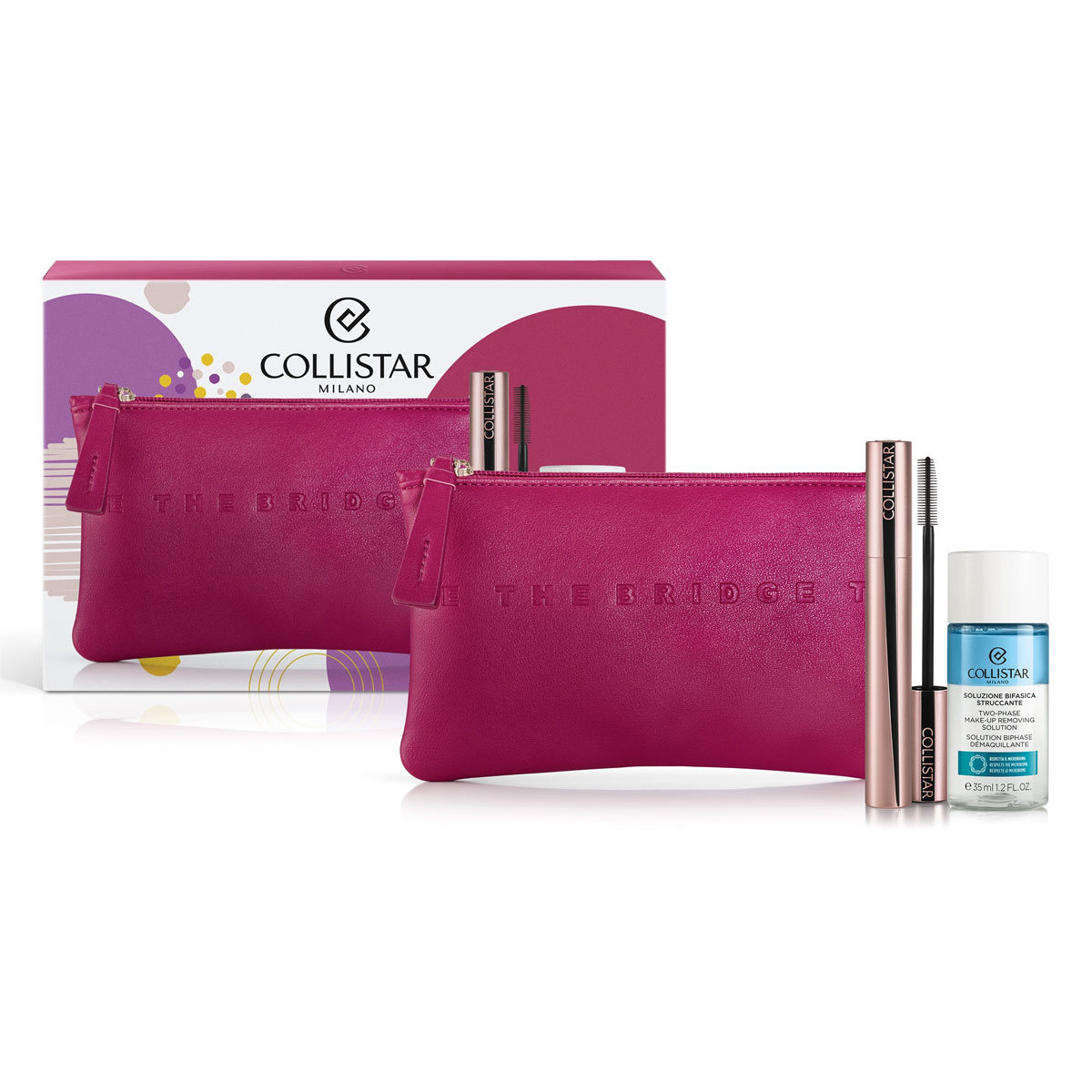  Collistar Cofanetto Infinito Mascara+Soluzione Bifasica Struccante 35ml+ Beauty-Bag The Bridge