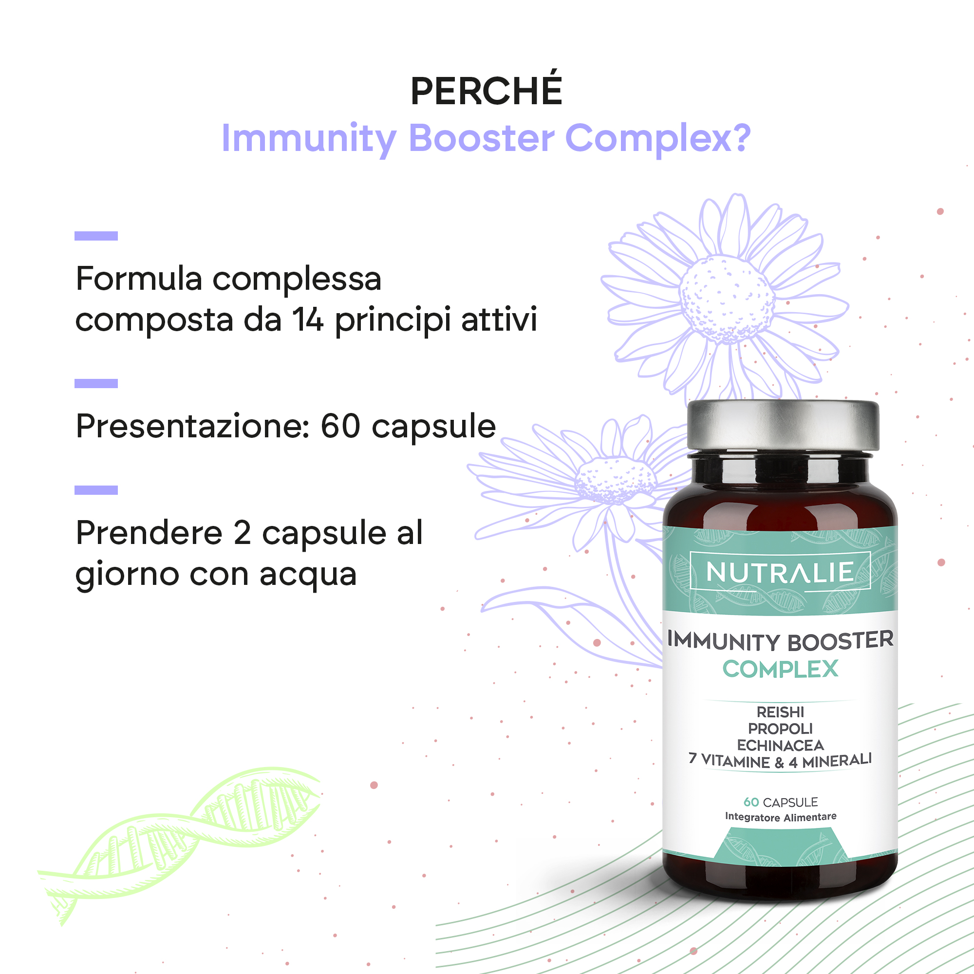 Nutralie Immunity Booster Complex 60 Capsule - Integratore Per Difese Immunitarie