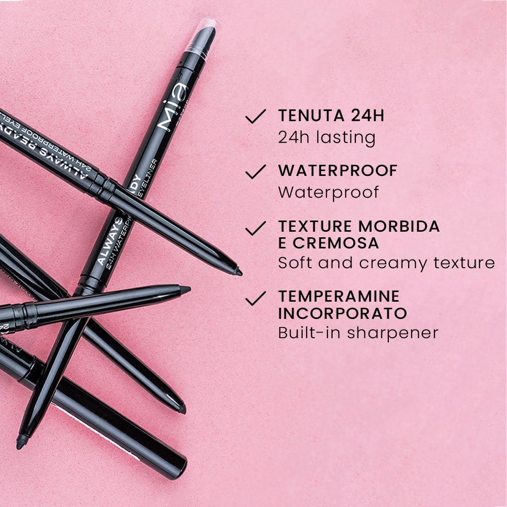 Mia Makeup - Always Ready Eyeliner - Matita Occhi Waterproof - Black