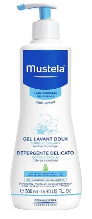 Mustela Gel Lavante Detergente Delicato Corpo e Capelli Neonati e Bambini 500 ml