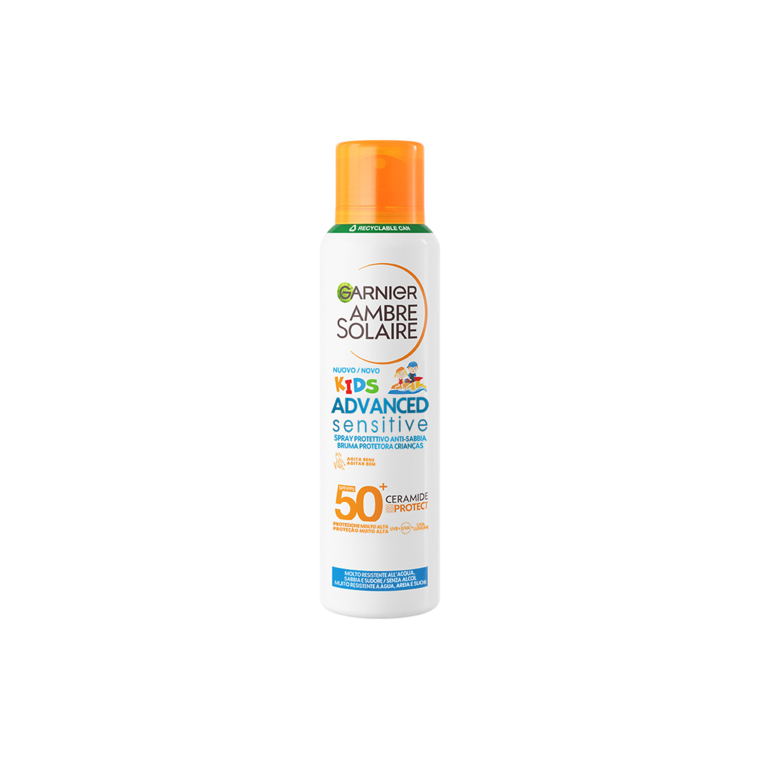GARNIER AMBRE SOLAIR ADVANCED SENSITIVE KIDS SPRAY ANTI SABBIA SPF 50+ 150 ML