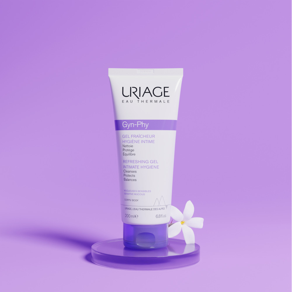 URIAGE GYN-PHY Gel schiumogeno detergente intimo rinfrescante per l'igiene quotidiana delle zone intime 200ML