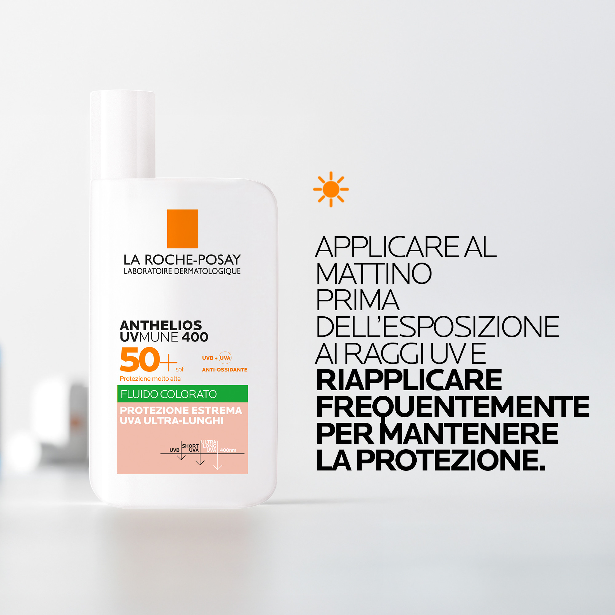 La Roche-Posay Anthelios UVMUNE 400 - Fluido Oil Control Colorato SPF50+ Viso 50 ml