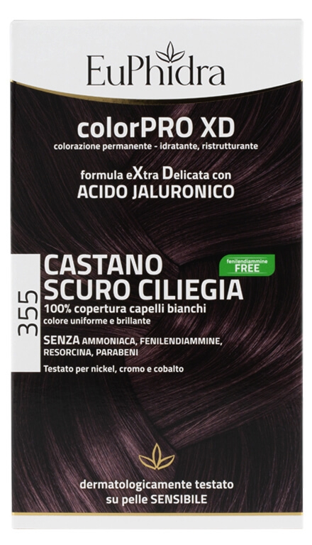 Euphidra Colorpro XD Tintura Extra Delicata Colore 355 Castano Scuro Ciliegia