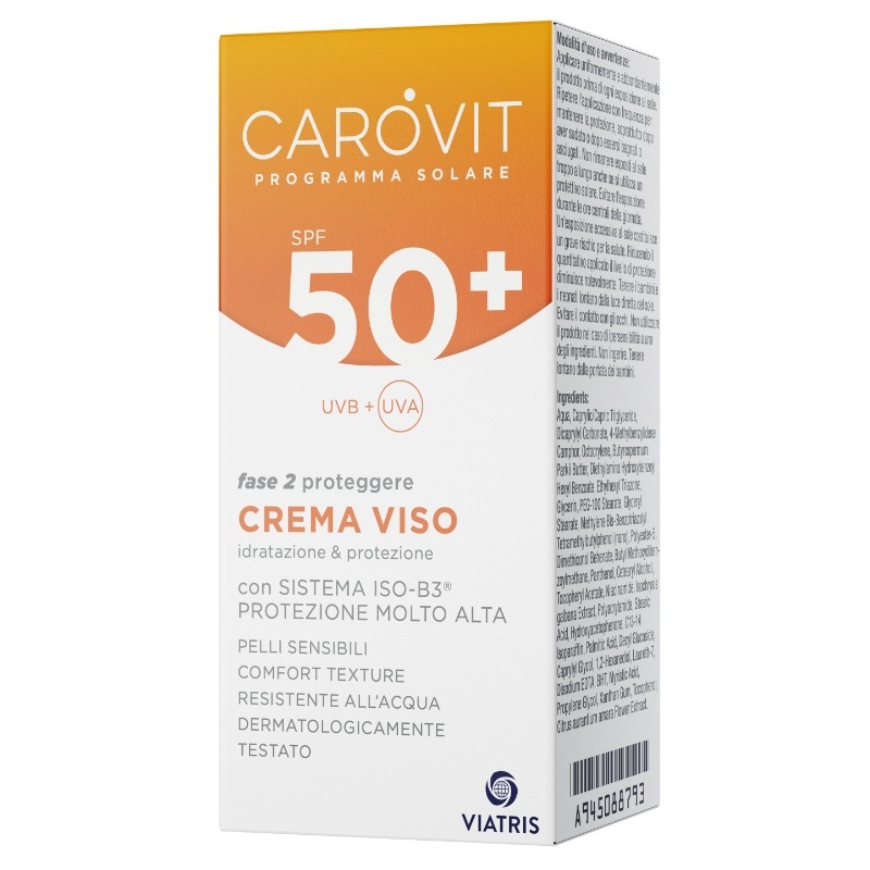 Carovit Crema Solare Viso SPF50+ 50ml 