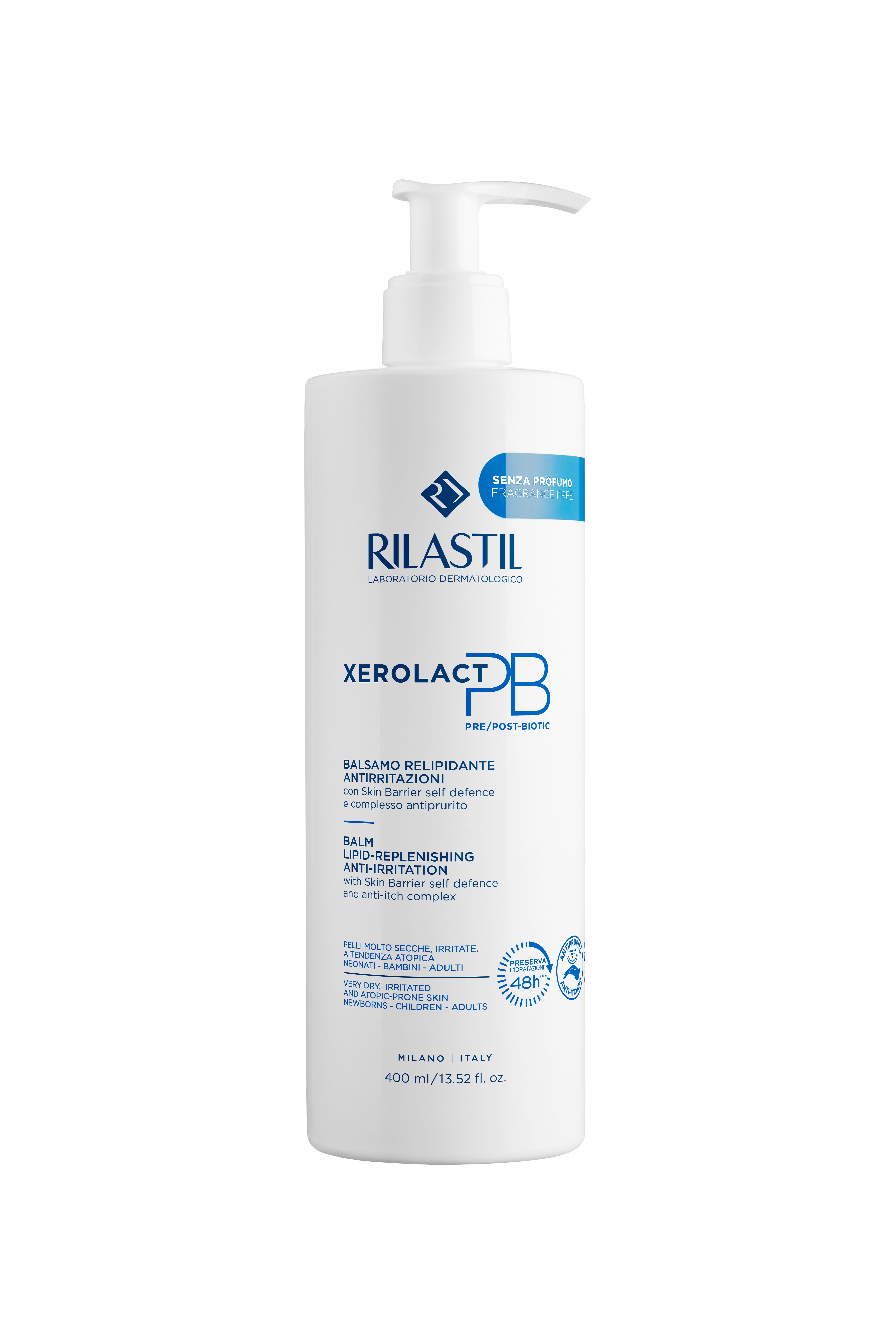 Rilastil Xerolact PB - Balsamo Relipidante Antirritazioni Per Pelle Molto Secca 400 ml