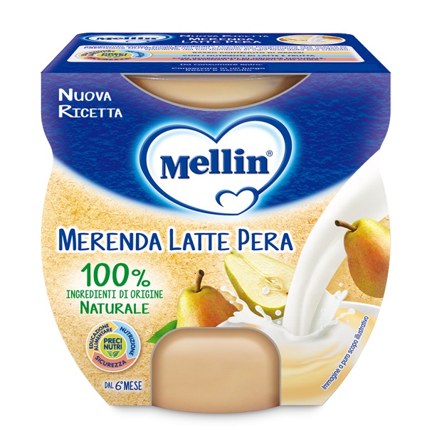 Mellin Merenda Latte E Pera 2 x 100 g