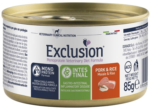 EXCLUSION MD CAT INT PORK 85G