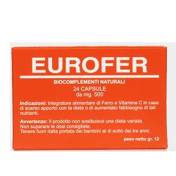 Eurofer Integratore Di Ferro E Vitamina C 24 Capsule