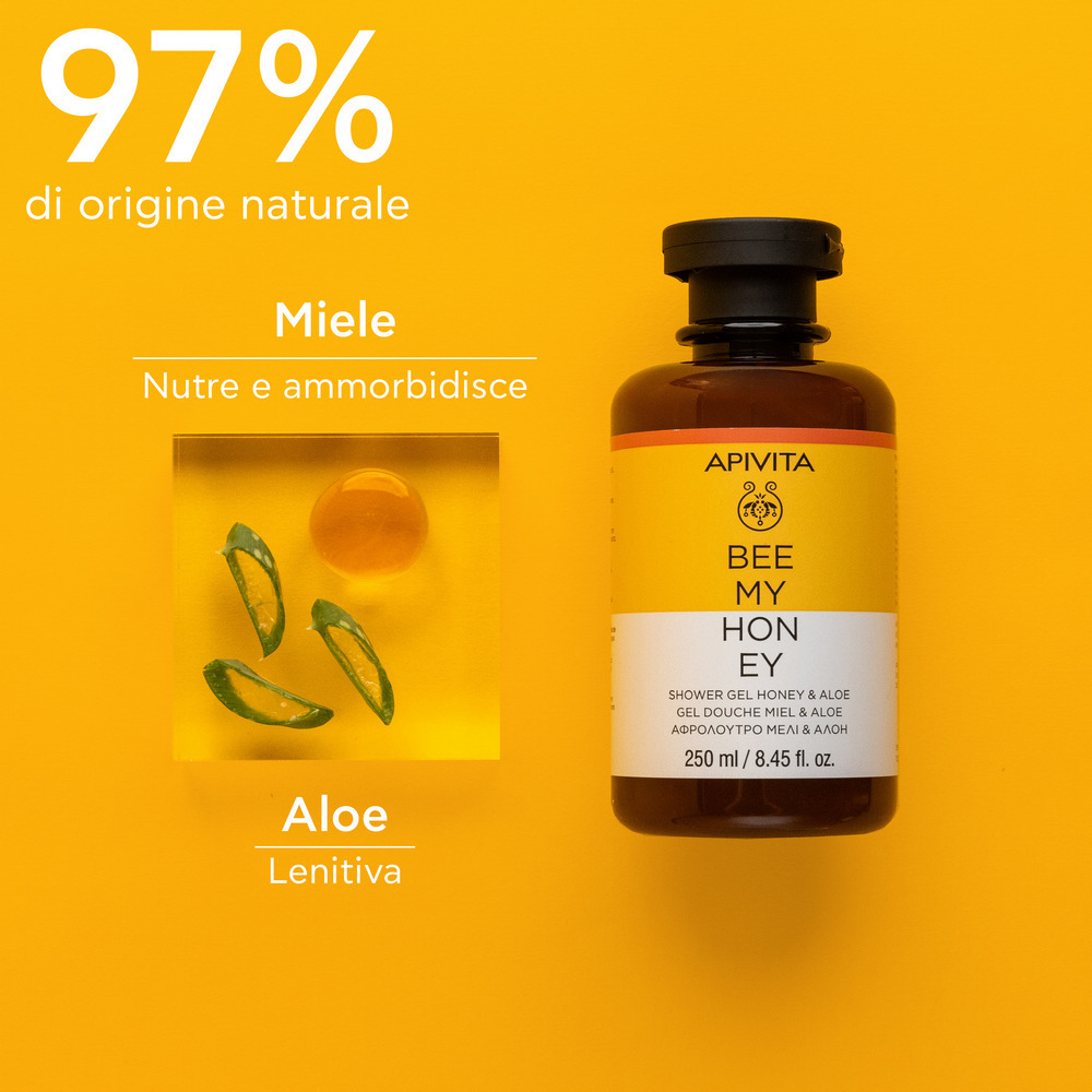 Apivita Bee My Honey - Gel Doccia Detergente Delicato Con Aloe E Miele 250 ml