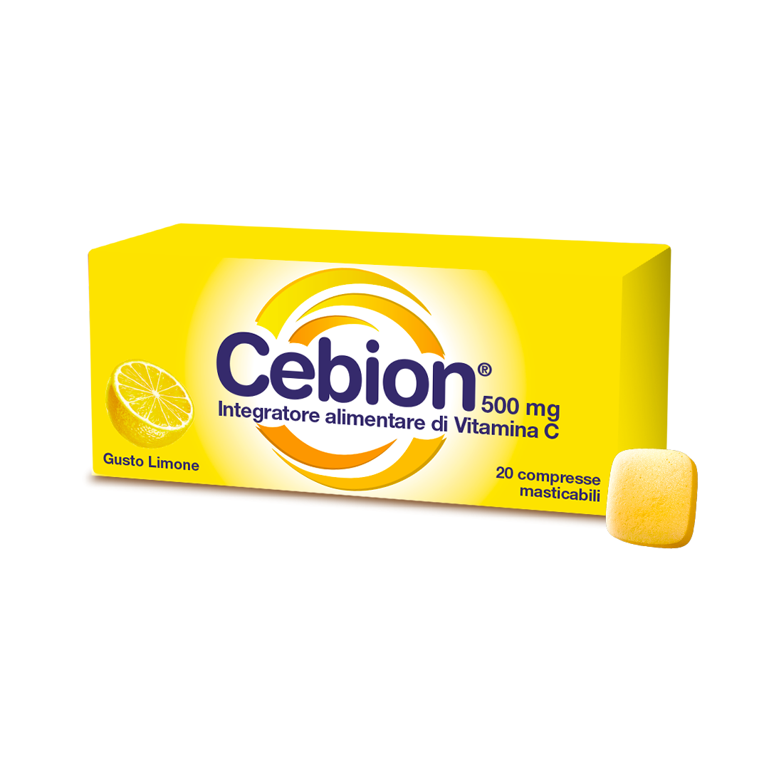Cebion Limone Integratore di Vitamina C 20 Compresse Masticabili