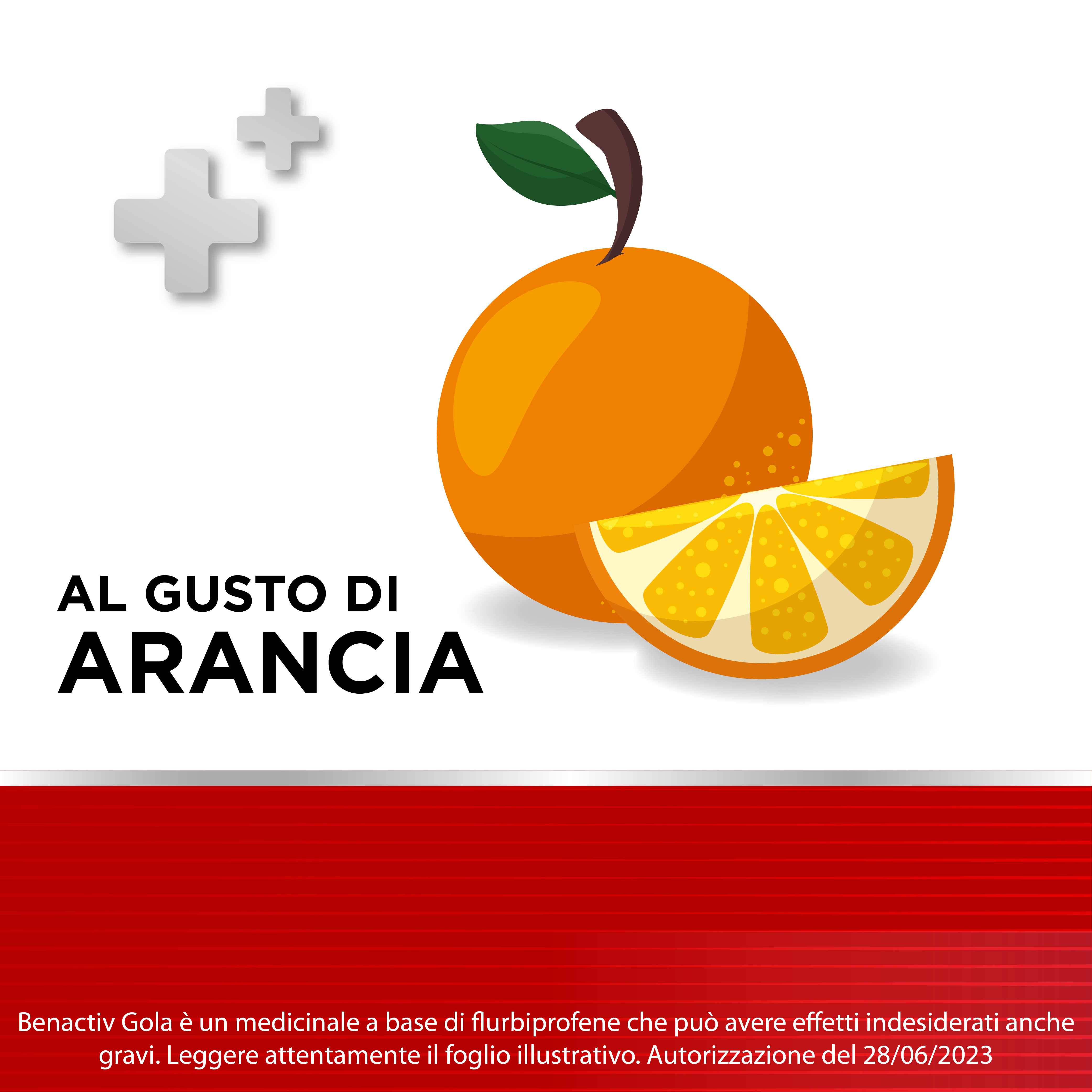 BENACTIV GOLA 16 PAST. ARANCIA S/Z pastiglie mal di gola 
