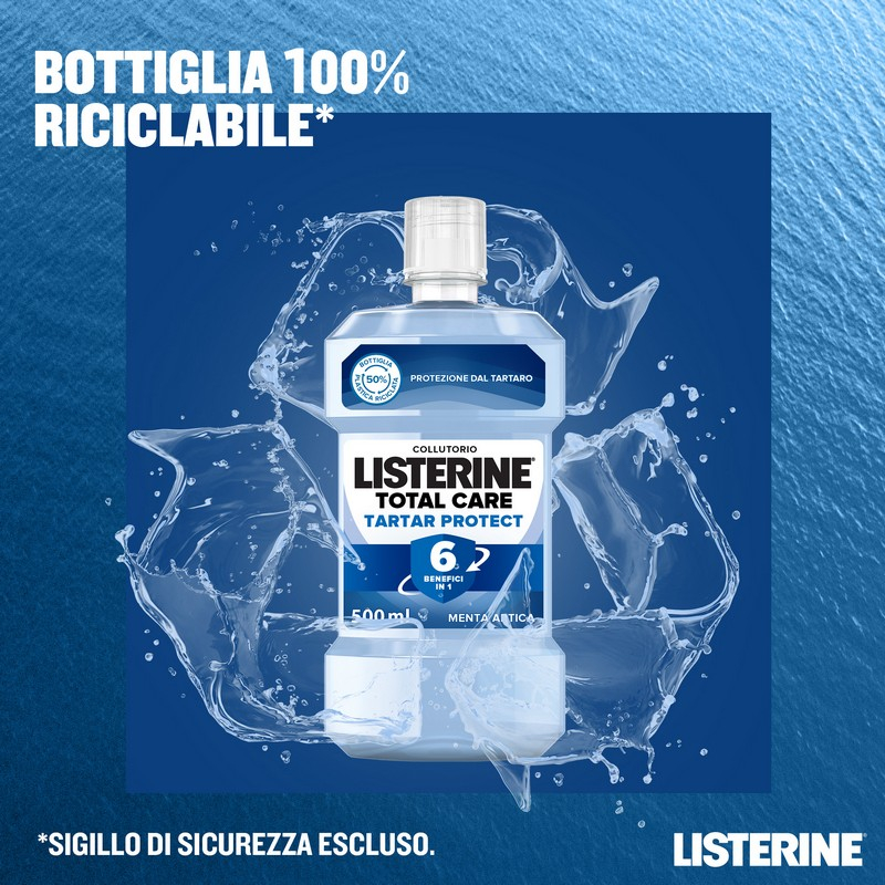 Listerine Colluttorio, Total Care, Protezione Tartaro, 500ml