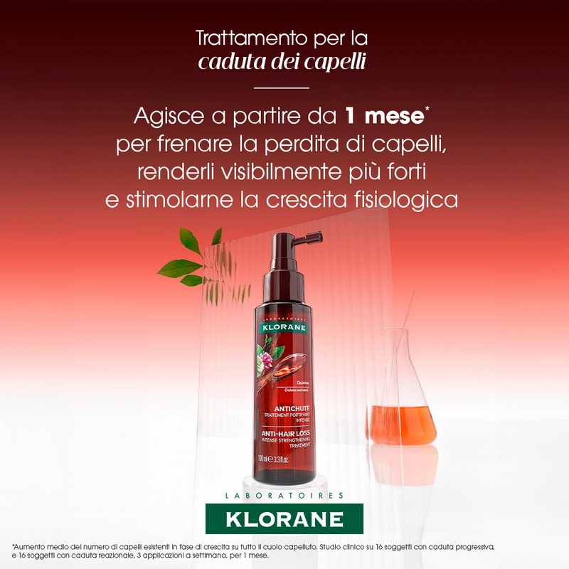 Klorane Trattamento fortificante intenso alla Chinina, contro la caduta dei capelli, 100 ml