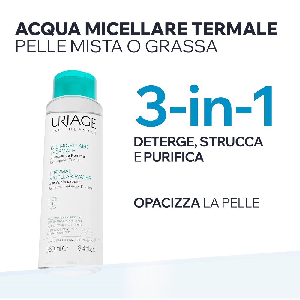 Uriage - Acqua Micellare Termale Per Pelle Mista, Grassa E Acneica 100 ml