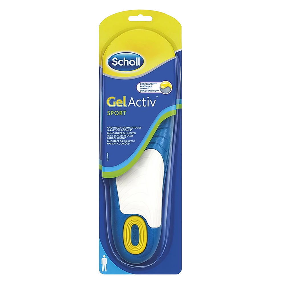 Scholl Gel Activ Sport - Soletta uomo in gel - 1 paio