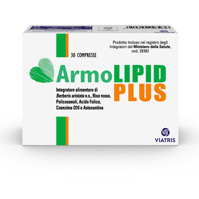 ArmoLipid Plus - Integratore per il colesterolo - 30 compresse - Confezione Italiana Originale
