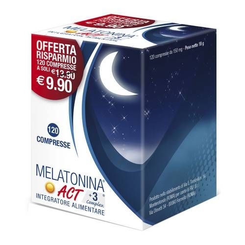 Melatonina Act +3 Complex benessere del sonno 120 compresse