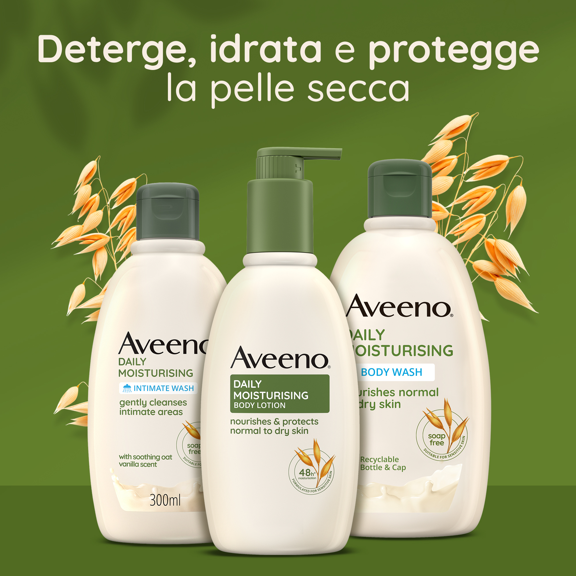 Aveeno Daily Moisturising Crema Idratante Corpo 200 ml, Crema corpo per pelli da normali a secche