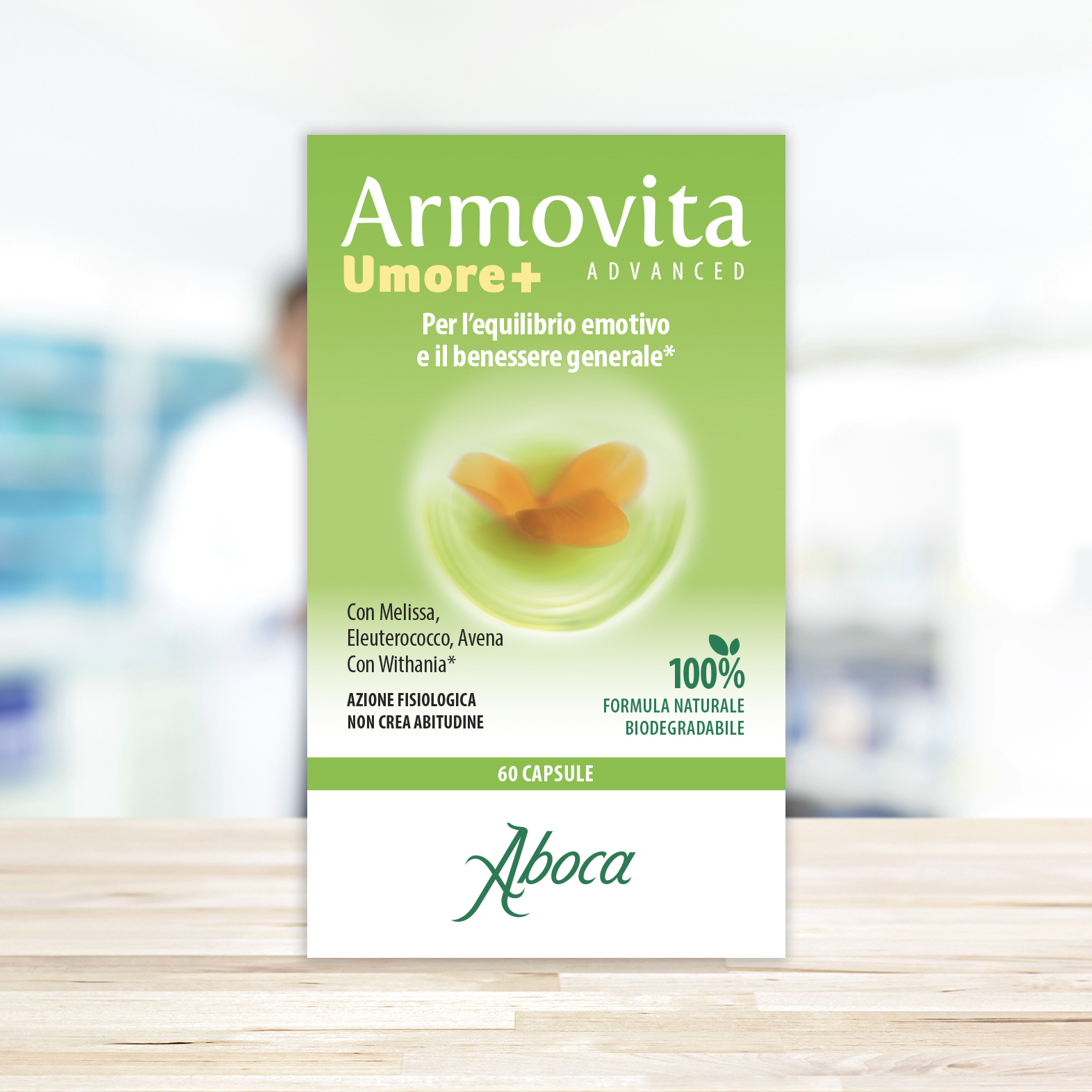 Aboca Armovita Umore+ Advanced 60 Capsule - Integratore Per Il Tono Dell'Umore