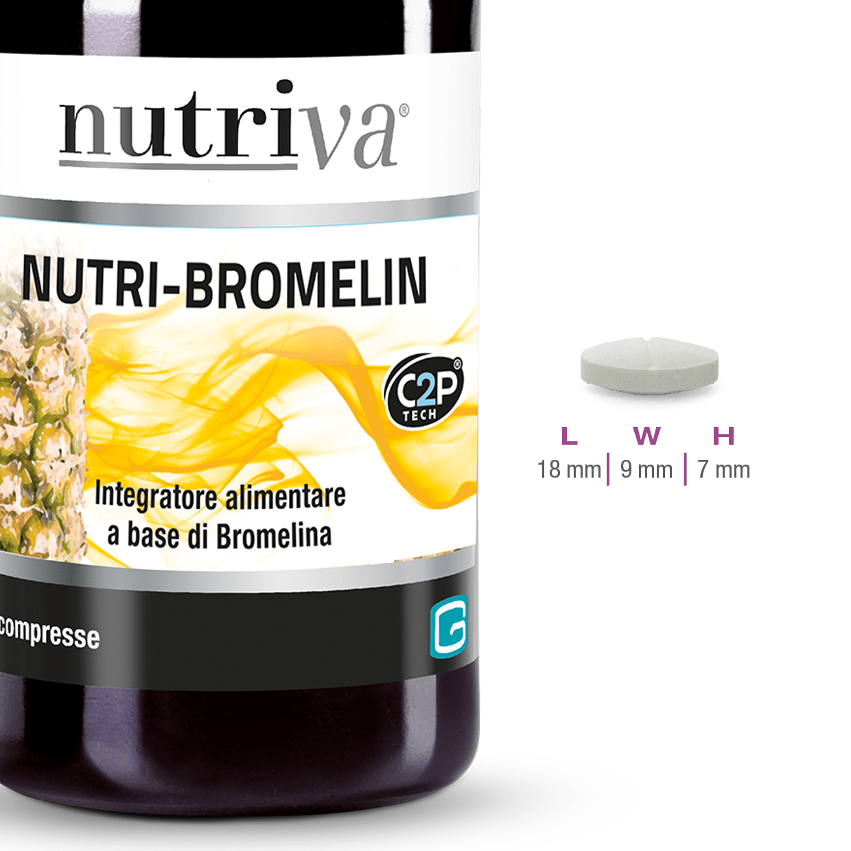Nutriva Nutri-Bromelin Integratore 30 Compresse