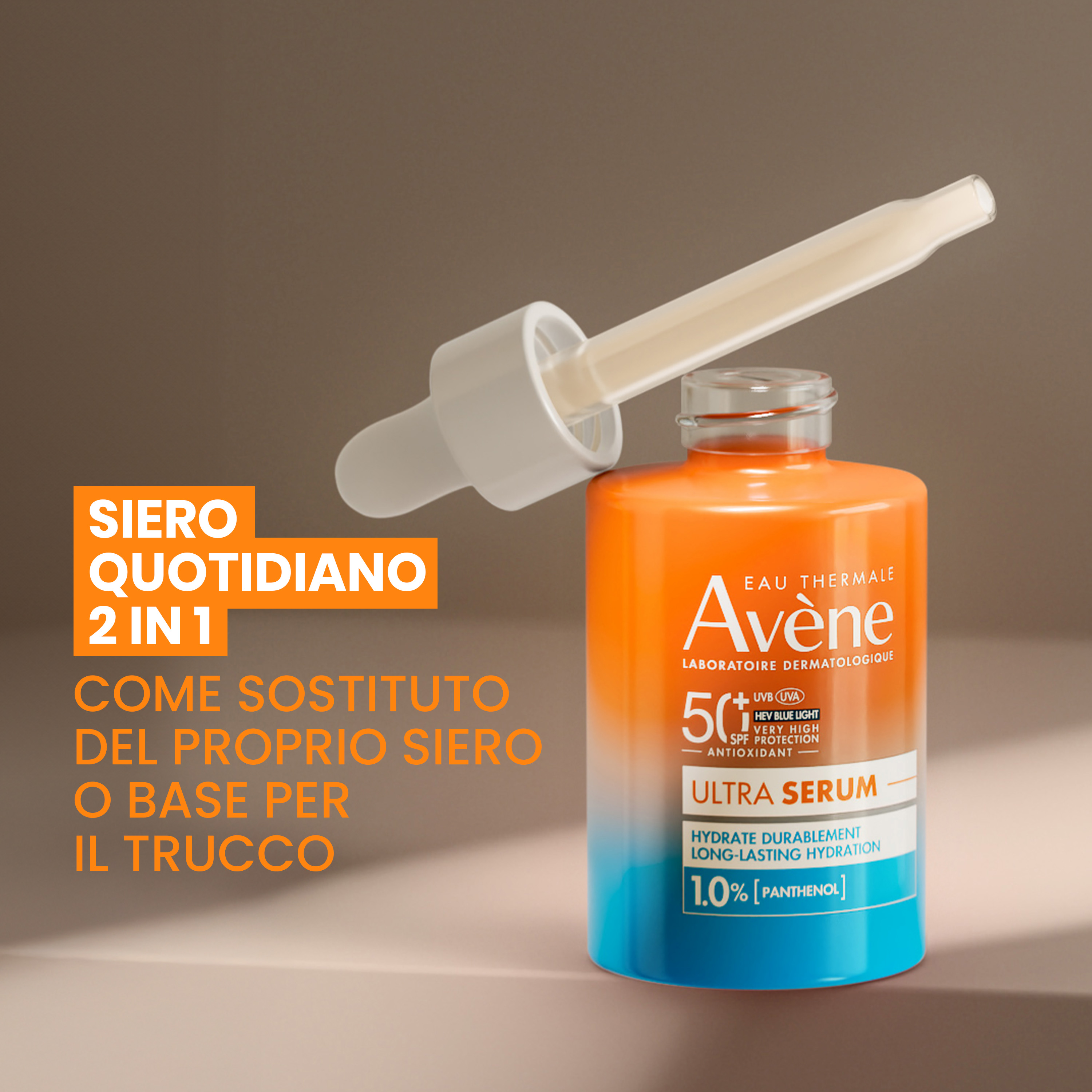 Avène Eau Thermale Ultra Siero SPF50+ Idratante - Protezione Solare Molto Alta Viso 30 ml
