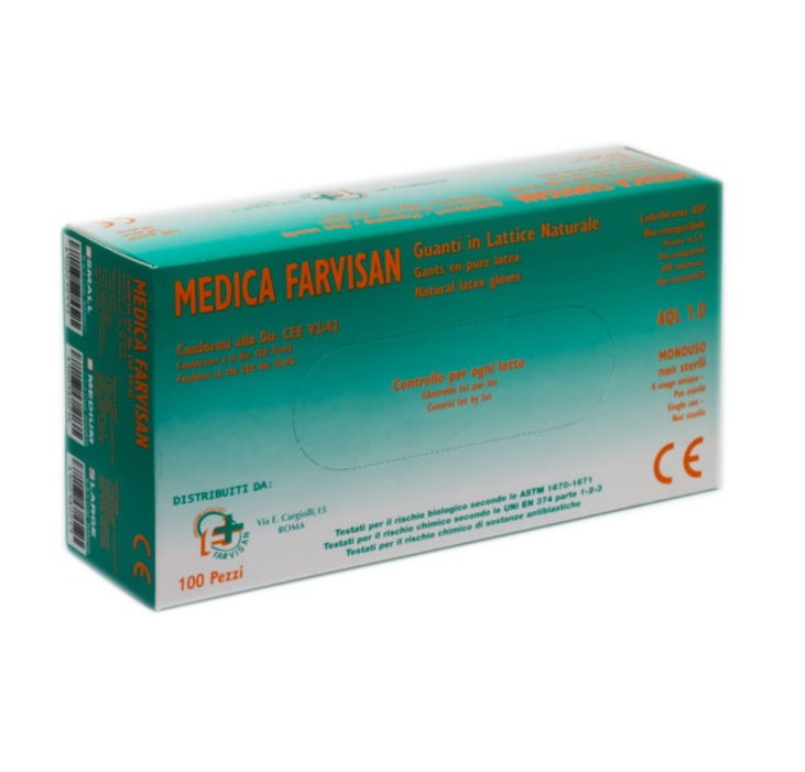 Farvisan Guanti Lattice Monouso Medi 100 Pezzi