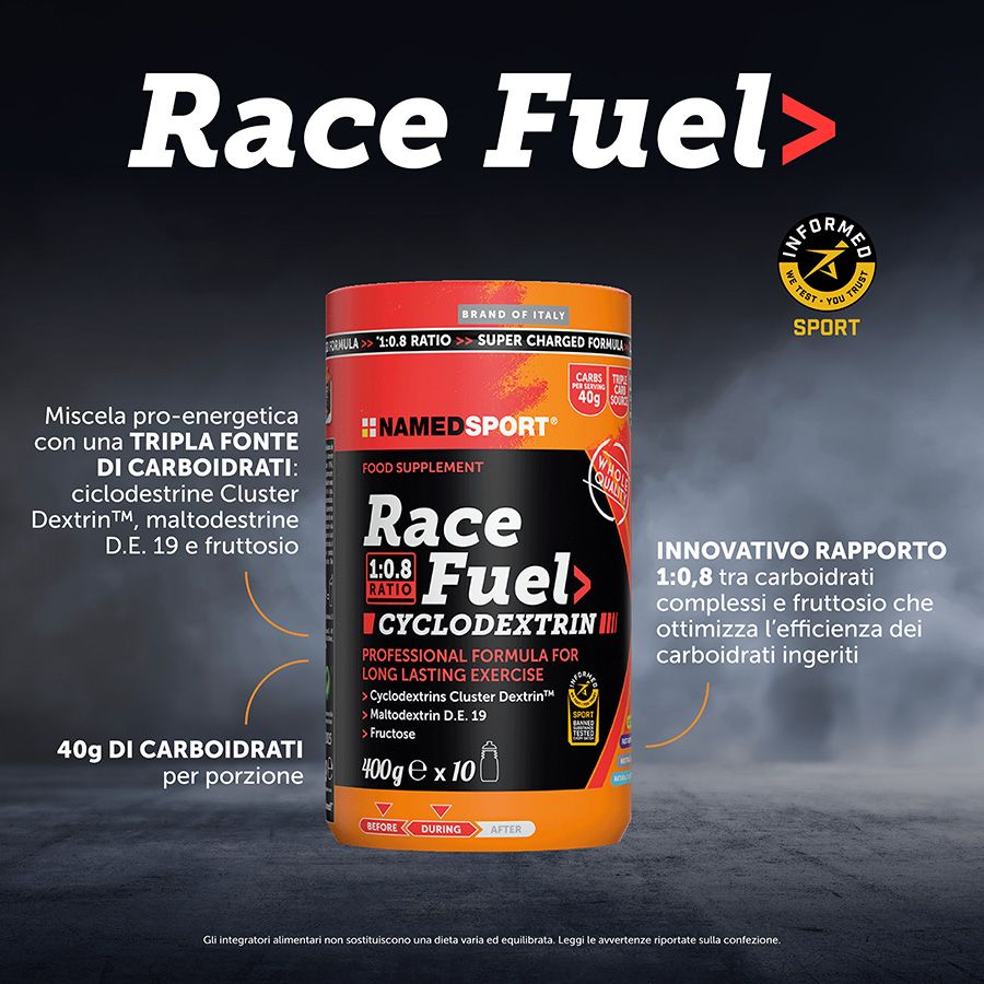 Named Sport Race Fuel Cyclodextrin 400 g - Integratore Di Carboidrati