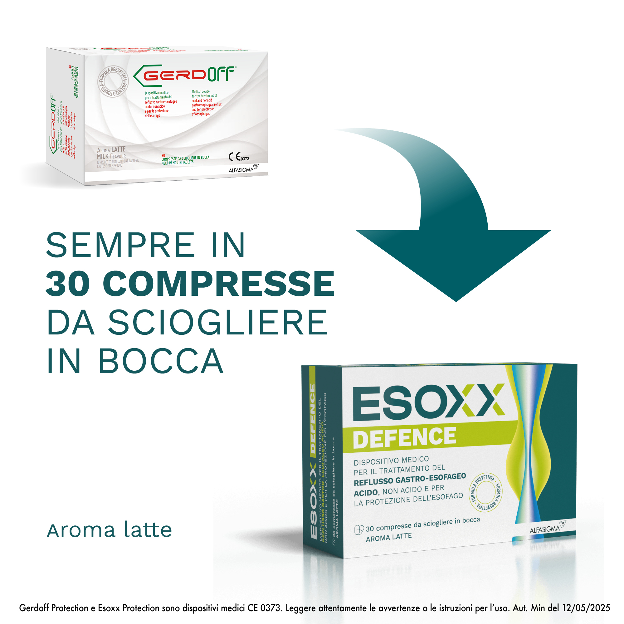 Esoxx Defence - dispositivo medico per sintomi da reflusso gastro esofageo, utile in caso di bruciore di stomaco -  30 compresse masticabili
