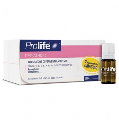 Prolife Pediatrico - Integratore di Fermenti Lattici Vivi per Bambini - 12 Flaconcini