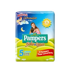 Pampers Sole&Luna Junior Pannolini Taglia 5 (11-25 Kg) 16 Pezzi