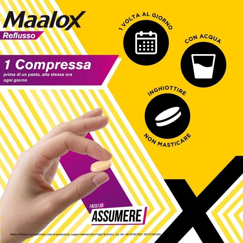 Maalox Reflusso 20 mg Pantoprazolo 14 Compresse